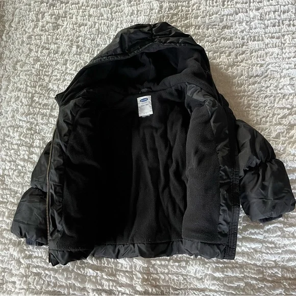Old Navy black / dark gray girls coat - Picture 3 of 5